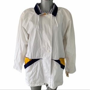 Vintage Jacket Windbreaker Casual Preppy Long Zipper & Buttons 90’s Y2K  Classic